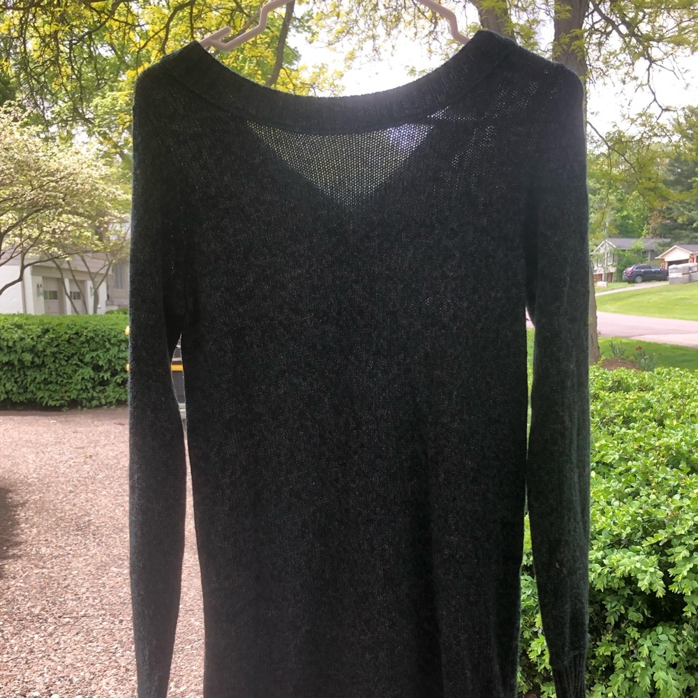 Club Monaco green knit sweater dress.